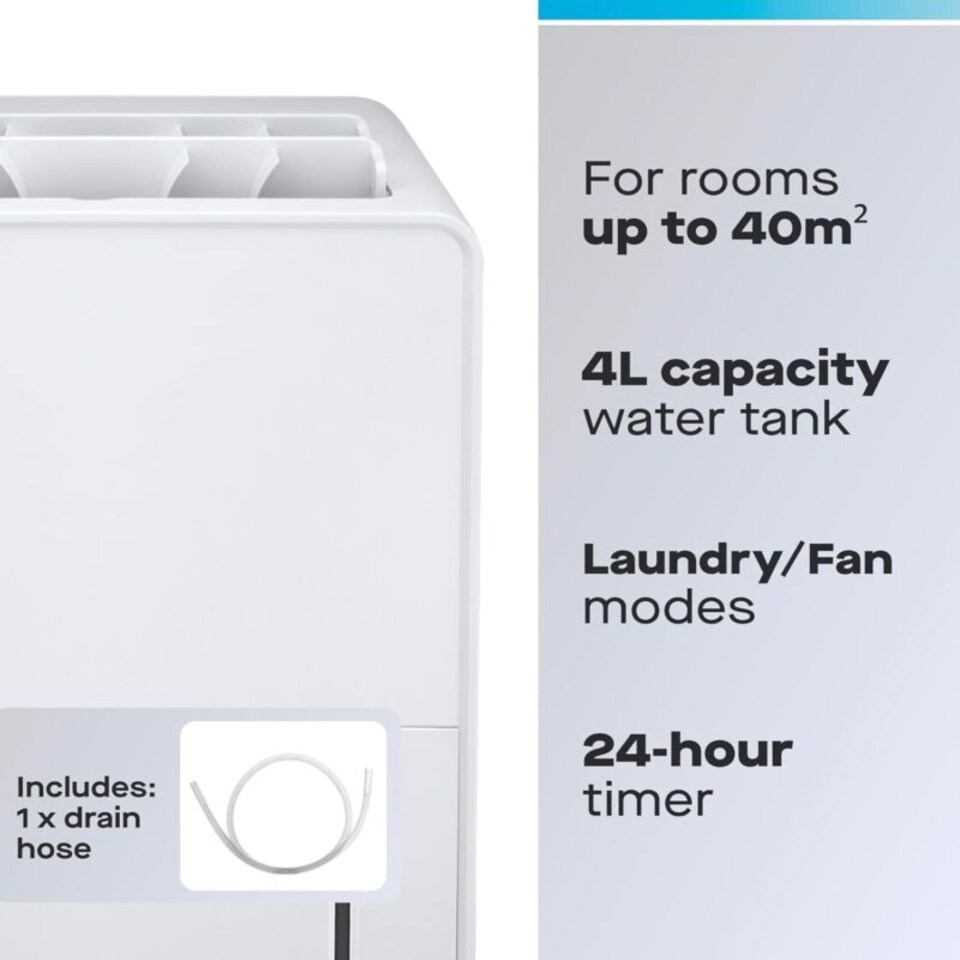 image 1 of Daewoo 20L Dehumidifier with Laundry & Quiet Modes, Air Purifier, 4L Tank