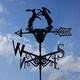 image 3 of Boxing Hares Weathervane - Steel - W65 x H88 cm - Black