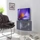 image 1 of Centurion Supports PANGEA Grey Beam-Thru CurvedTru-Corner 32"-50" TV Cabinet Grey