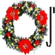 image 1 of Christmas Wreath, Artificial Door Wreath with LED Lights, Xmas Wreath