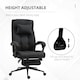 image 3 of Vinsetto Office Chair with Adjustable Height, Wheels, Footrest, Black