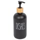 image 1 of Harbour Housewares Glass Dish Soap Dispenser - 500ml - Black