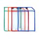 image 1 of Pack of 4 Assorted Coloured Edge Clear Dry Erase Write and Wipe Reusable Sleeve Pockets