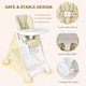 image 9 of COSTWAY Folding Baby High Chair Convertible Dining Chair Portable Highchair-Beige