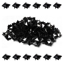 8mm Pyramid Shaped Nail Head Studs Square Metal Leather Rivets - 50pcs