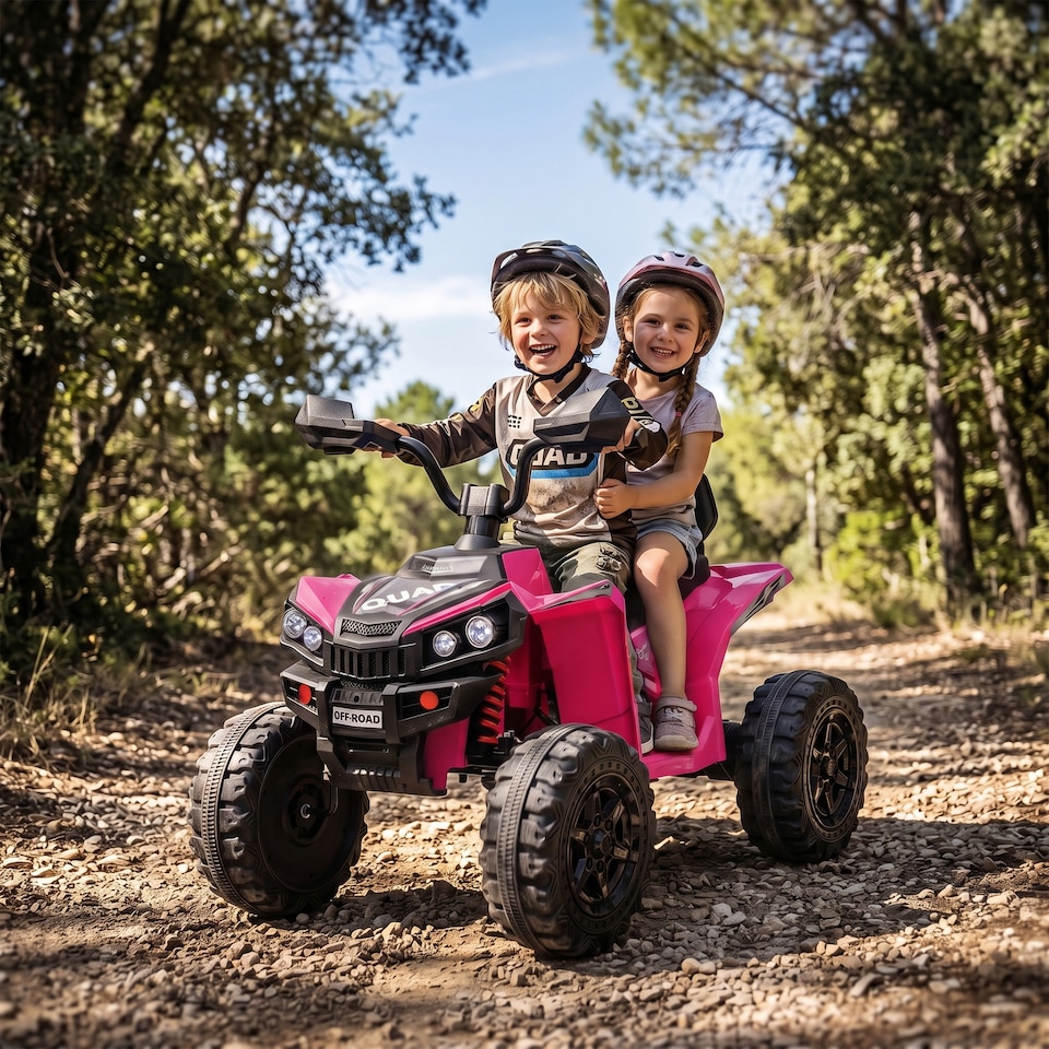 image 1 of AIYAPLAY 24V 2 Seater Electric Quad Bike for Boys Girls, Ride On Car ATV