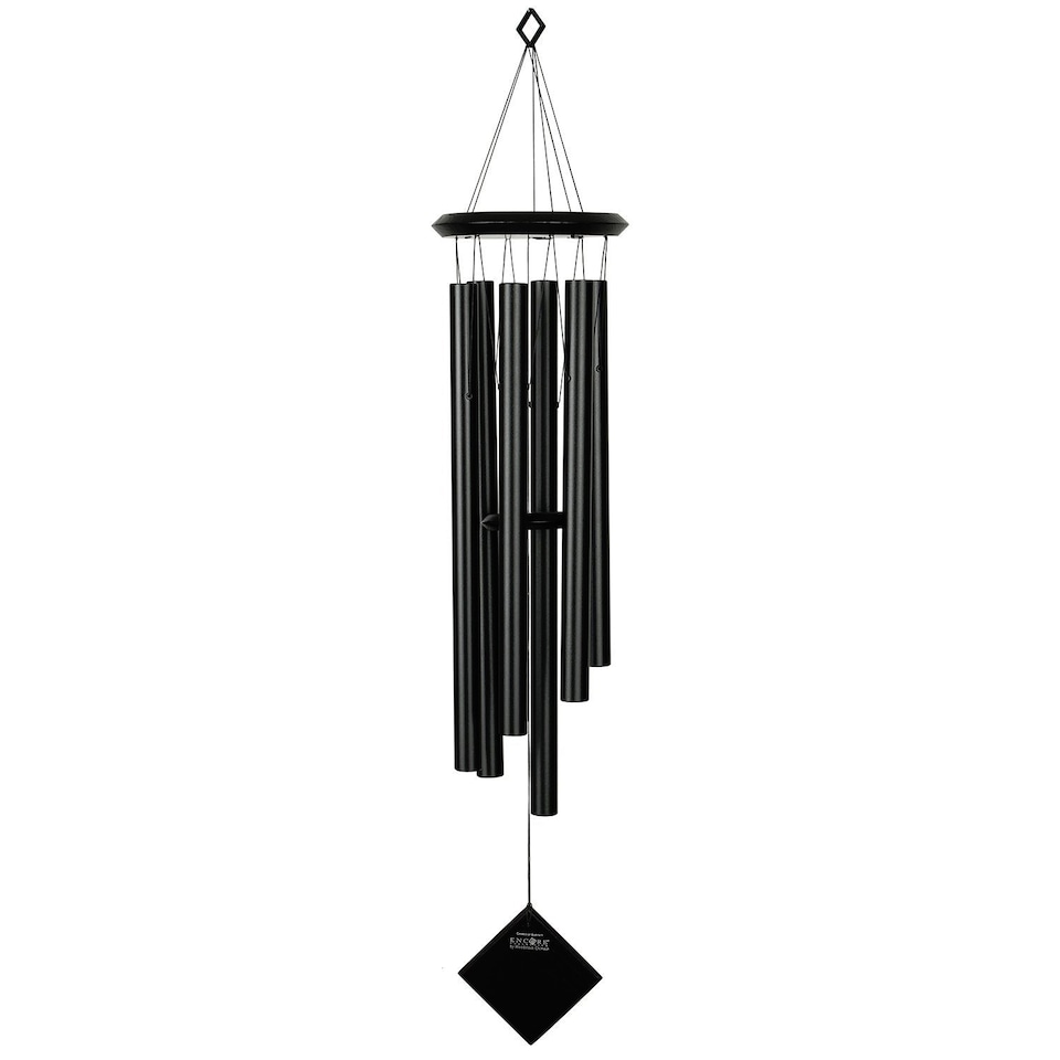 image 1 of Woodstock Hanging Black Wind Chime