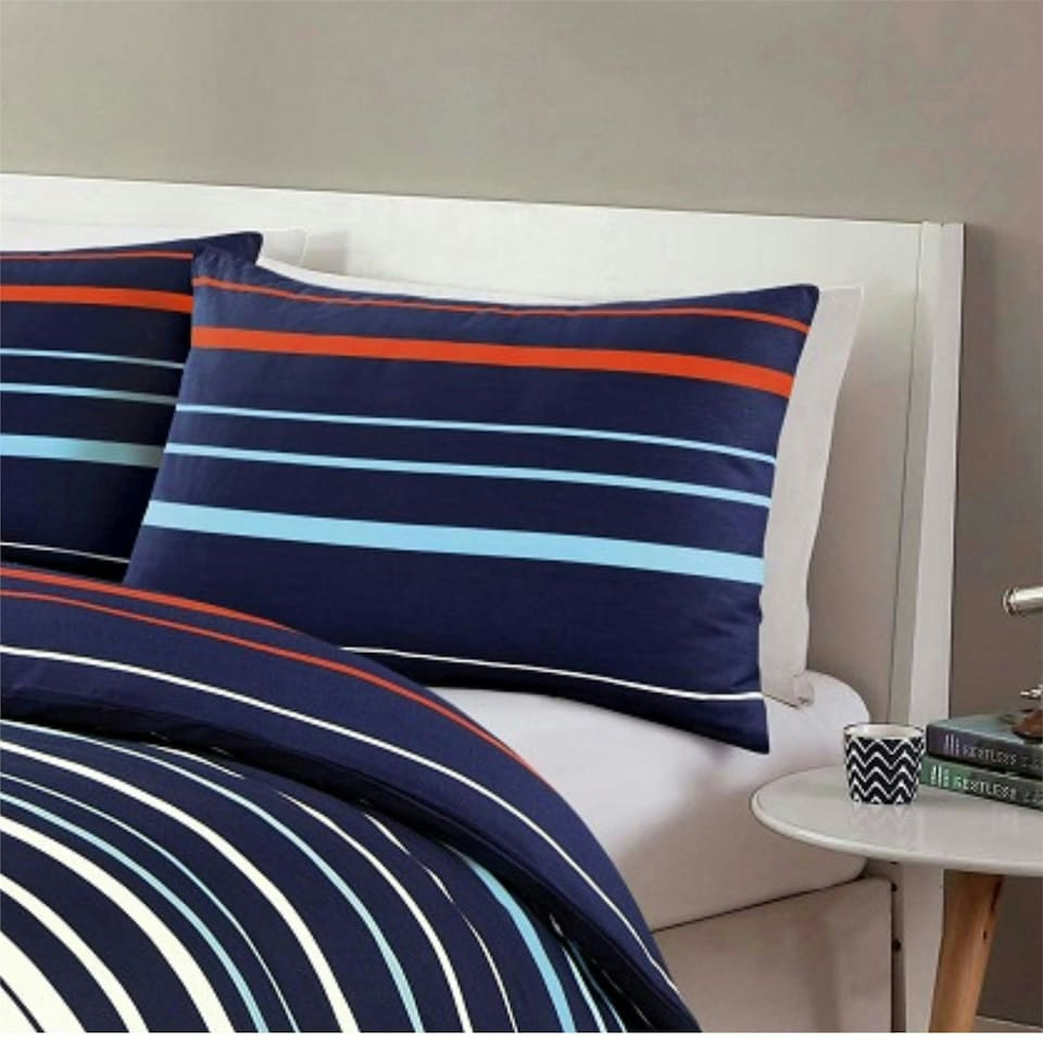 image 1 of Pedro Multi Stripe Duvet Cover Set- Super King - Multi