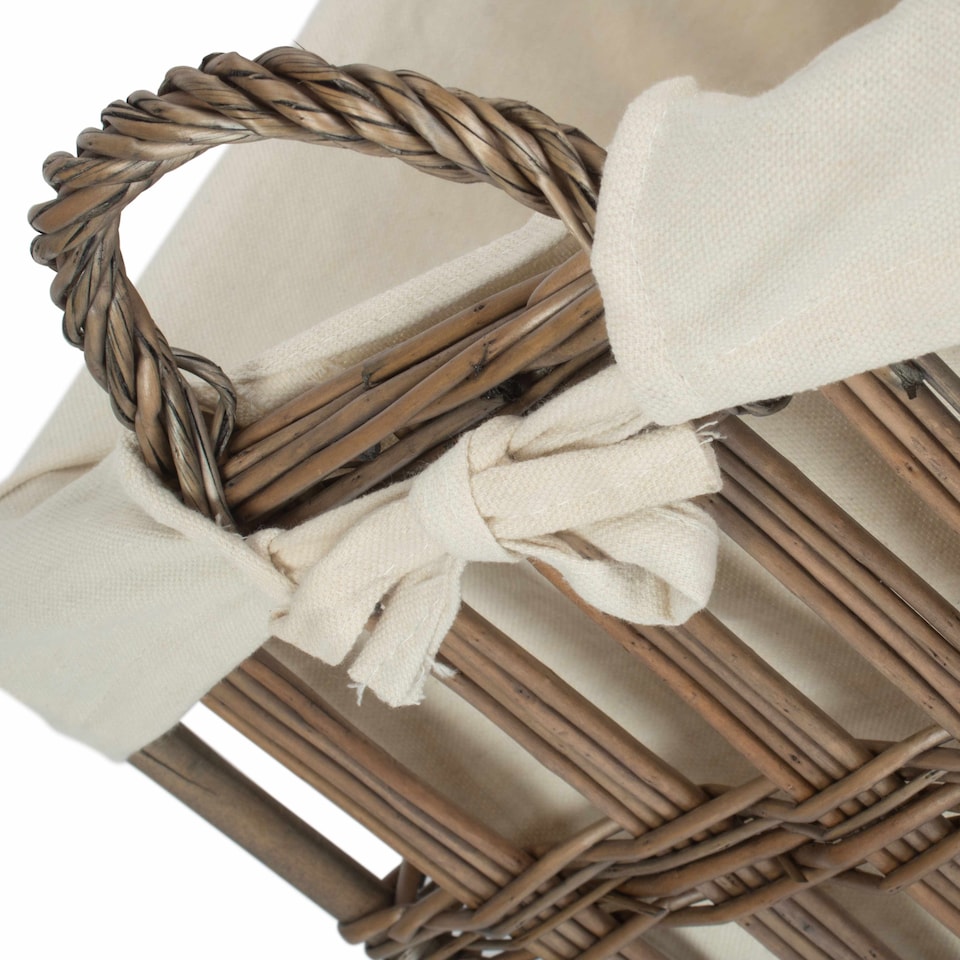 image 1 of Small Malmo Openwork Laundry Storage Basket | Brown | Brown