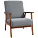image 6 of HOMCOM Boucle Accent Chair Armchair W/ Wide Seat for Living Room Bedroom, Grey