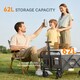 image 3 of Outsunny 62L Festival Trolley on Wheels, Garden Folding Trolley Cart, 120kg Heavy Duty Collapsible Folding Wagon with Adjustable Handle and Carrying Bag for Beach, Camping, Festival, Grey
