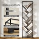 image 7 of HOMCOM Tree Bookshelf, 10 Tier Floor Standing Bookcase, Industrial Tall Display Storage Shelving Unit for Living Room, Home Office, Bedroom, Grey and Black | Black | Grey and Black