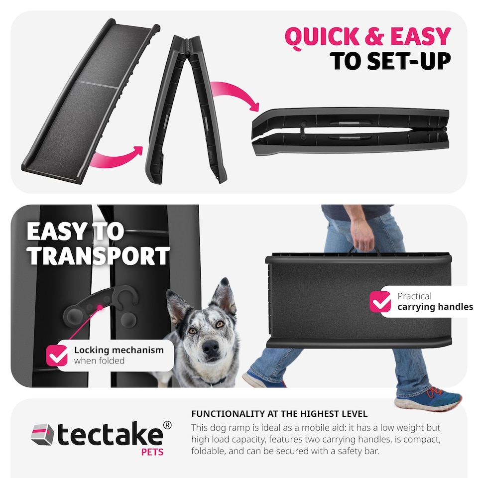 image 1 of Dog Ramp Paw Step - foldable, slip-resistant, 90 kg load capacity