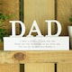 image 1 of Personalised Free Text Heart Wooden Dad Ornament