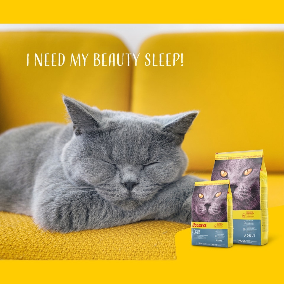 image 1 of Josera Leger complete adult cat food | For weight control | Lower calorie | Extreme Anti-Hairball | Chicken & Liver | Herbs & Fruit | Urinary pH | 8x0.4kg