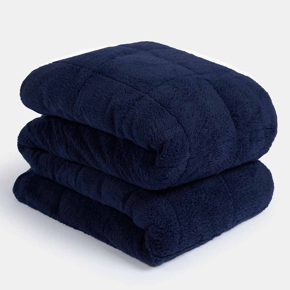 image 1 of OHS Teddy Fleece 8kg Weighted Blanket Sensory Sleep Therapy 150 x 200cm