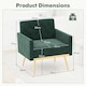 image 2 of COSTWAY Modern Sofa Accent Chair Upholstered Armchair Green