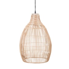 ValueLights Solar Powered Natural Teardrop Outdoor Hanging Pendant Garden Pergola Light | Cream