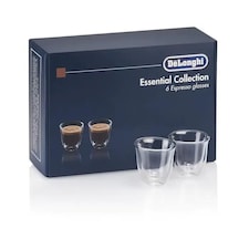De'Longhi DLSC300 Double Wall Espresso Glasses Pack of 6 Clear Clear