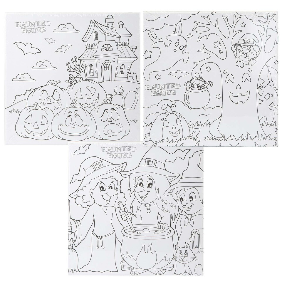 image 1 of vfm-estore Halloween Canvas Craft Accessory - 25cm Trick or Treat House