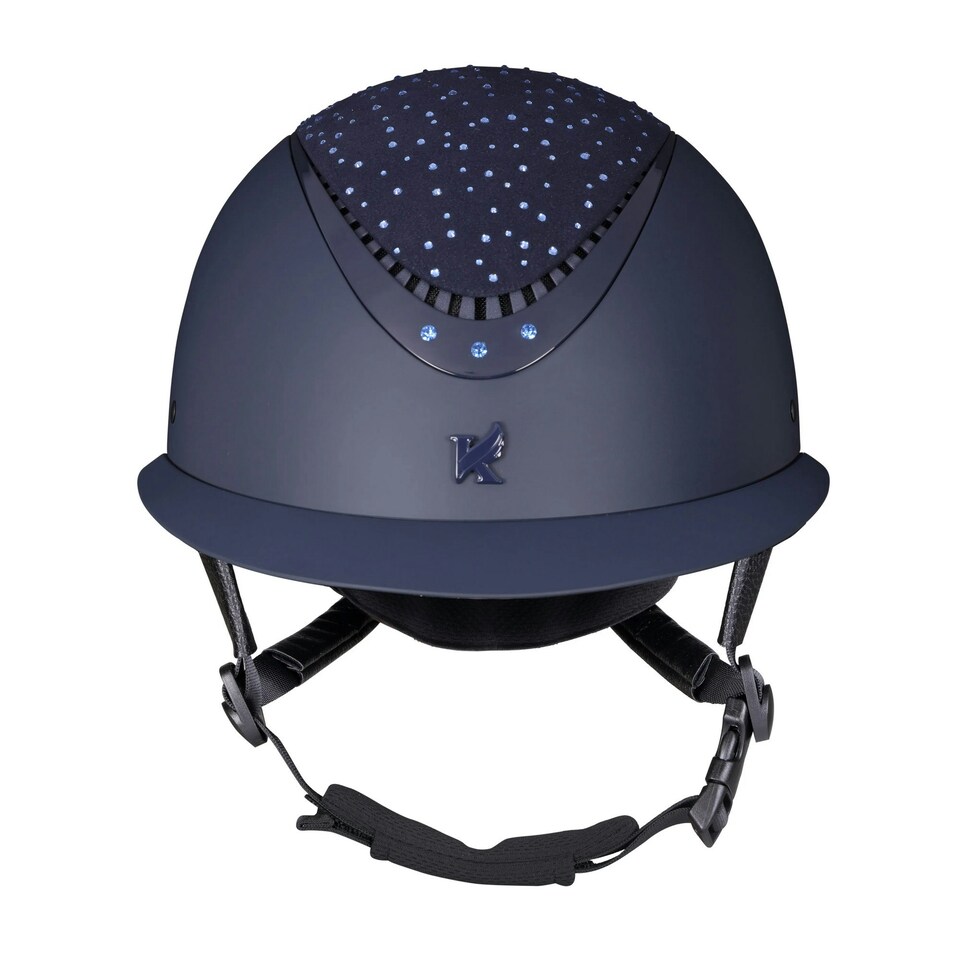 image 1 of Karben Unisex Adult Viola Ellipse Fixed Peak Riding Hat - Navy - 52cm - 54cm Blue | 52cm - 54cm