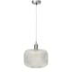 image 2 of Set of 2 Batley Large - Clear Ribbed Glass Chrome Retro Pendants