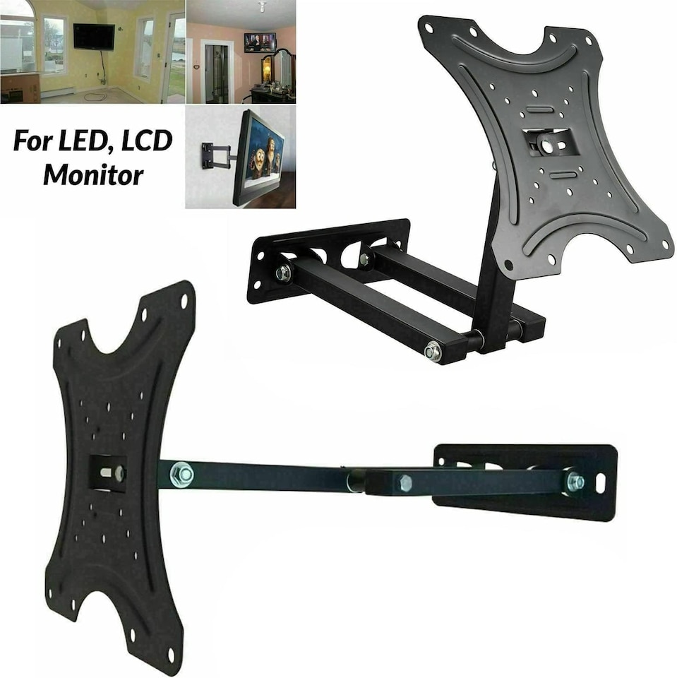 image 1 of Tilt Swivel TV Wall Mount Bracket 10-42 inch VESA 75x200mm Full Motion Articulating Arm Brackets Heavy Duty Load Capacity 30kg