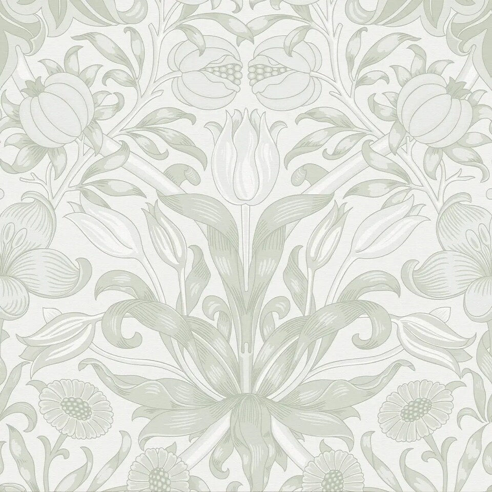 image 1 of Pomegranate Grove Wallpaper in Soft Sage | Green | Soft Sage