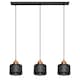 image 1 of Edison Straight Bar Pendant Ceiling Light Black, Copper 12cm