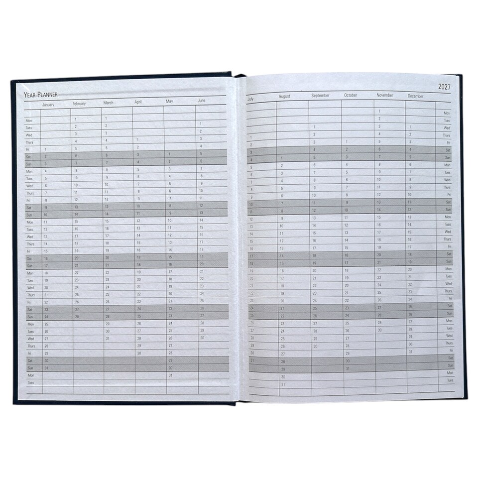 image 1 of Janrax 2027 A5 Week To View Burgndy Desk Diary