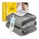 image 1 of Fleece & Sherpa Electric Heated Throw - Grey