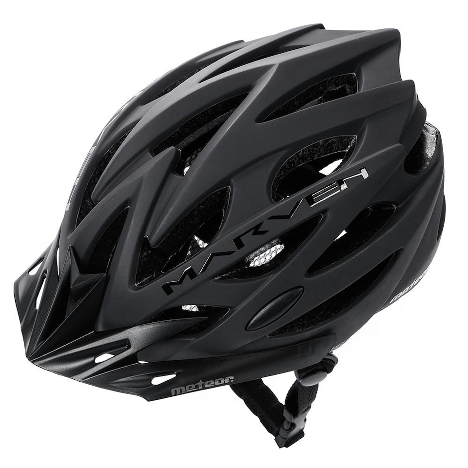 image 1 of Meteor Marven Cycle Helmet MTB Bike Skateboard Scooter Safety Gear | Black | Black-Gr | S