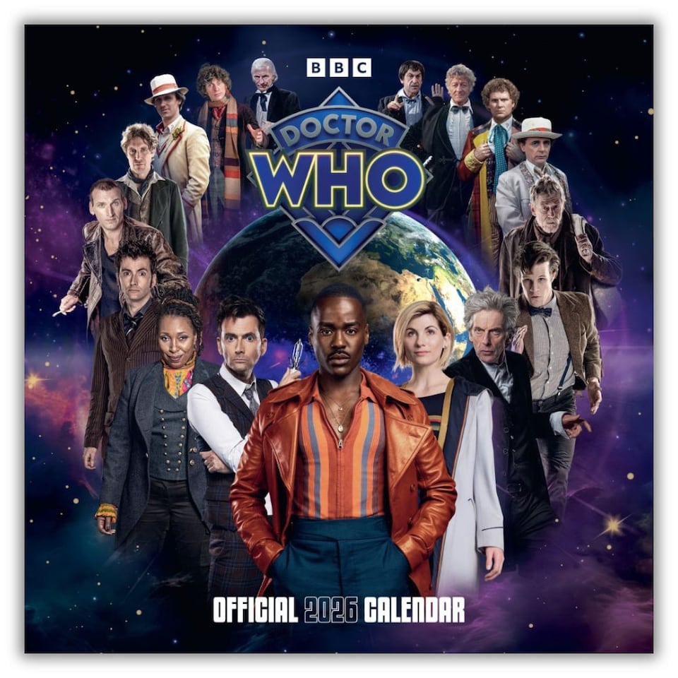 image 1 of DOCTOR WHO CLASSIC EDITION 2026 SQUARE CALENDAR
