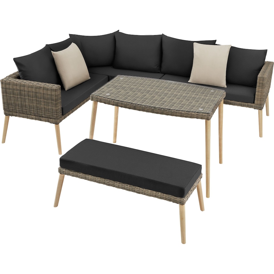 image 1 of Rattan lounge set with aluminum frame, Pula
