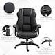image 8 of Vinsetto Executive Office Chair, PU Leather High Back Desk Chair with Height Adjustable, Reclining Swivel Computer Chair for Home, Black