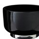 image 4 of Interiors by Premier Black Small Planter With Silver Finish Base Black