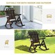 image 3 of Outsunny Fir Wood Rustic Patio Adirondack Rocking Chair Brown