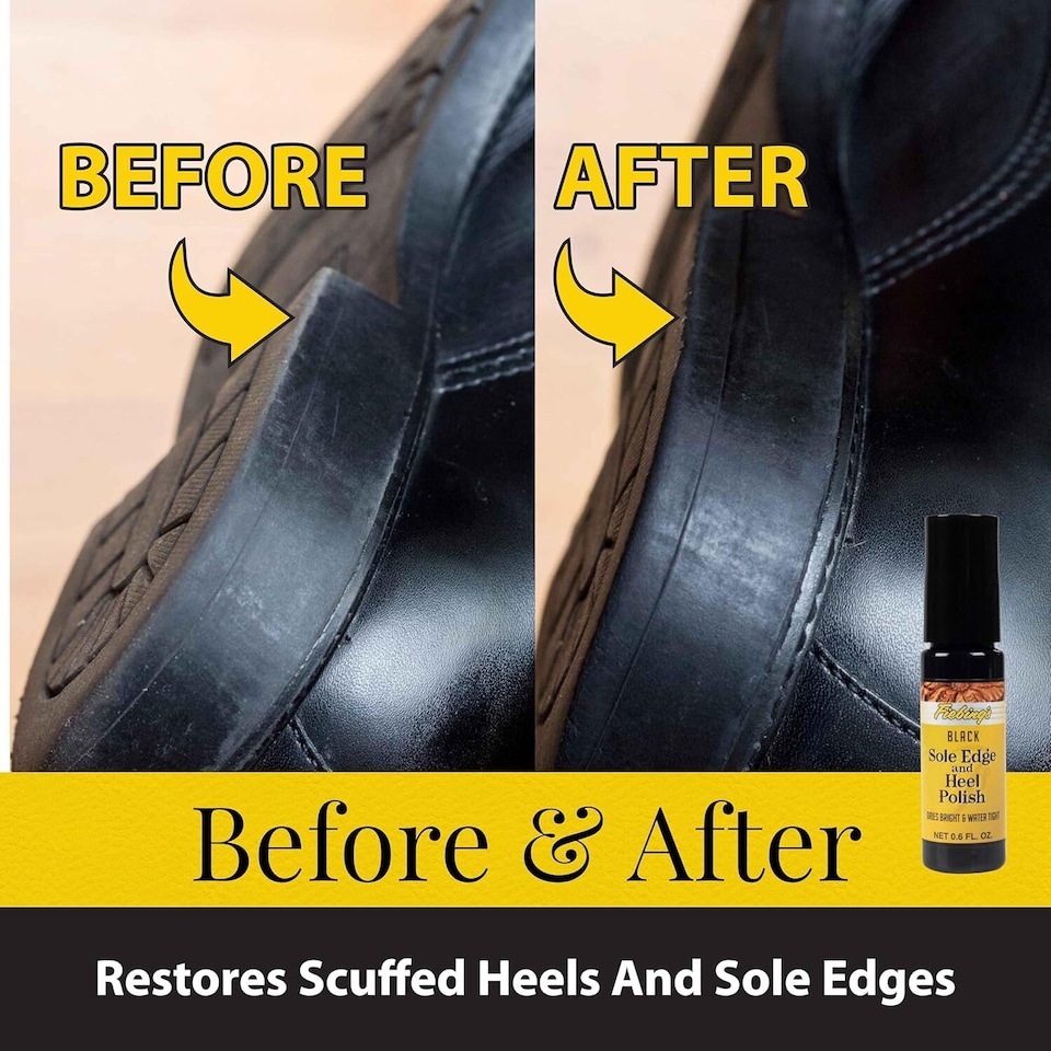 image 1 of Fiebing's Sole and Heel Edge Polish - Professional Touch-Up for Shoes 0.6oz | Black | Black