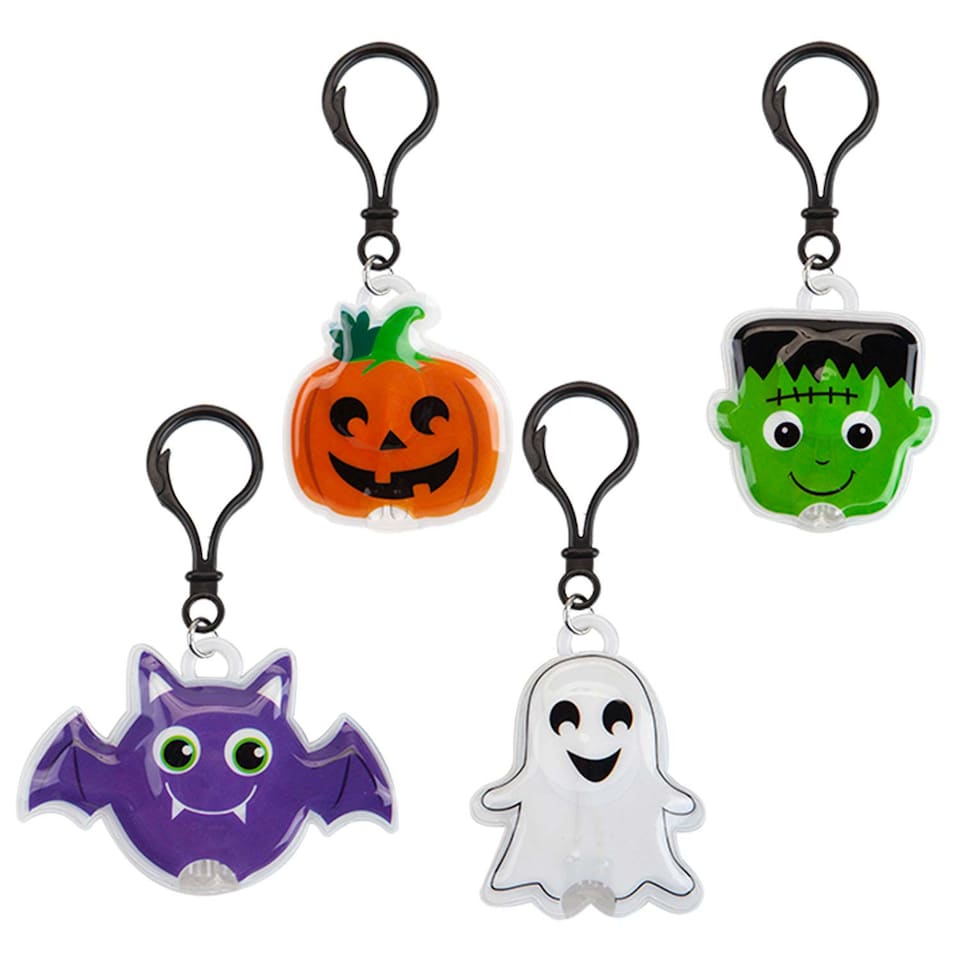 image 1 of vfm-estore Halloween Clip-On Light - 1 Piece Mystery Bag, Bat Frankie Pumpkin or Ghost