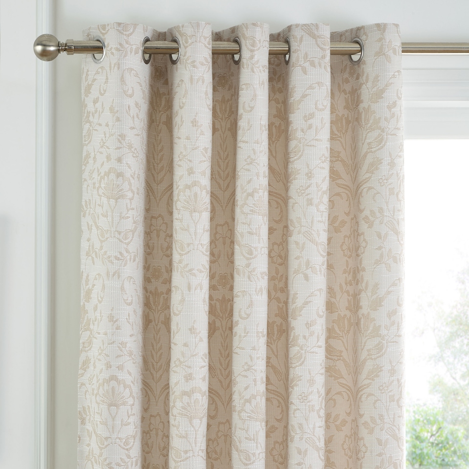 image 1 of Curtina Marple Eyelet Curtains Natural