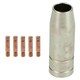 image 1 of 1 shroud & 5 x 1.0mm Contact Tips MIG Welding Binzel Style Euro Torch MB15