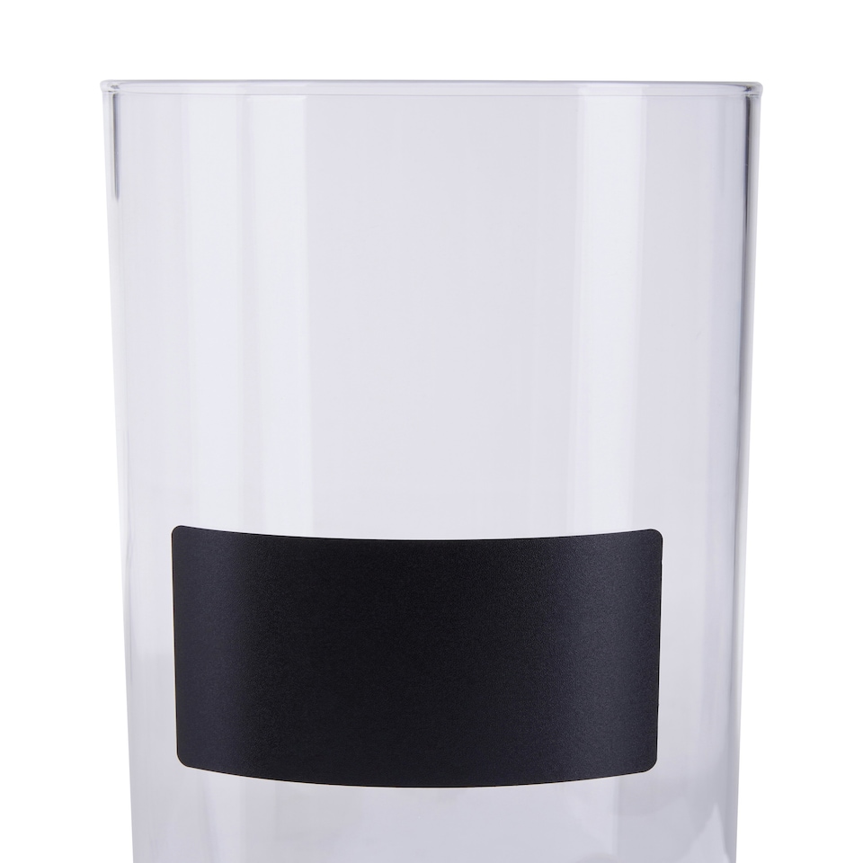 image 1 of Interiors By Premier Stylish Multipurpose Chalkboard 1800ml Storage Jar, Durable Jar With Lid For Counter, Airtight Storage Jars