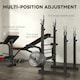 image 5 of SPORTNOW Weight Bench with Two Barbell Racks, Preacher Curl Bench