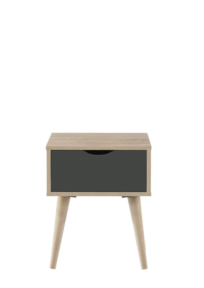 image 1 of Alford 1 Drawer Lamp Table Grey Finish