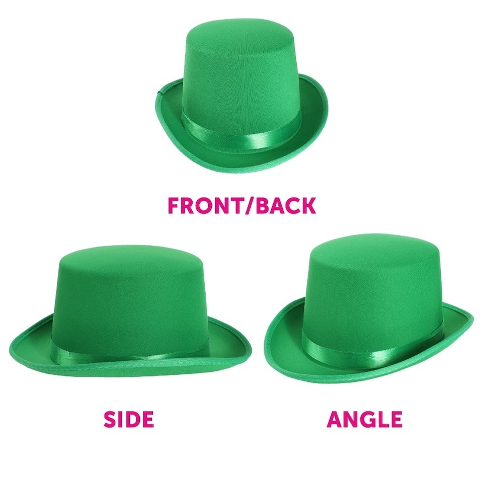 image 1 of Irish Shamrock Dress with Tights & Hat Fascinator Green | M