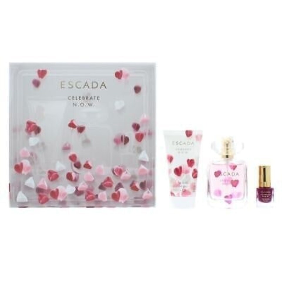image 1 of Escada Celebrate N.O.W. Gift Set 50ml EDP + 50ml Body Milk + 4.5ml Nail Polish