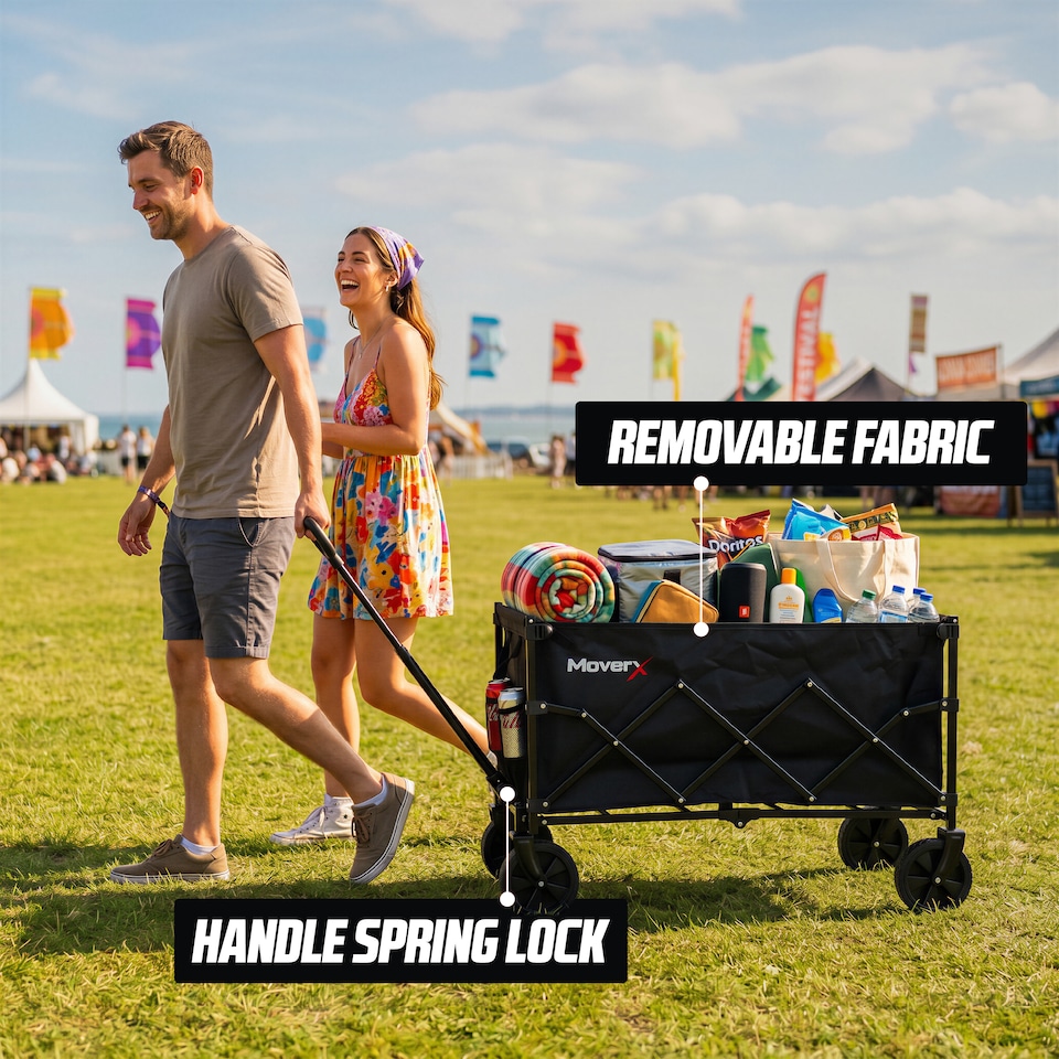 image 1 of MoverX 150L/150kg Folding Camping Trolley / Festival Wagon