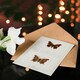 image 4 of Sherman Denton Art Card Question Mark Butterfly Vintage Illustration