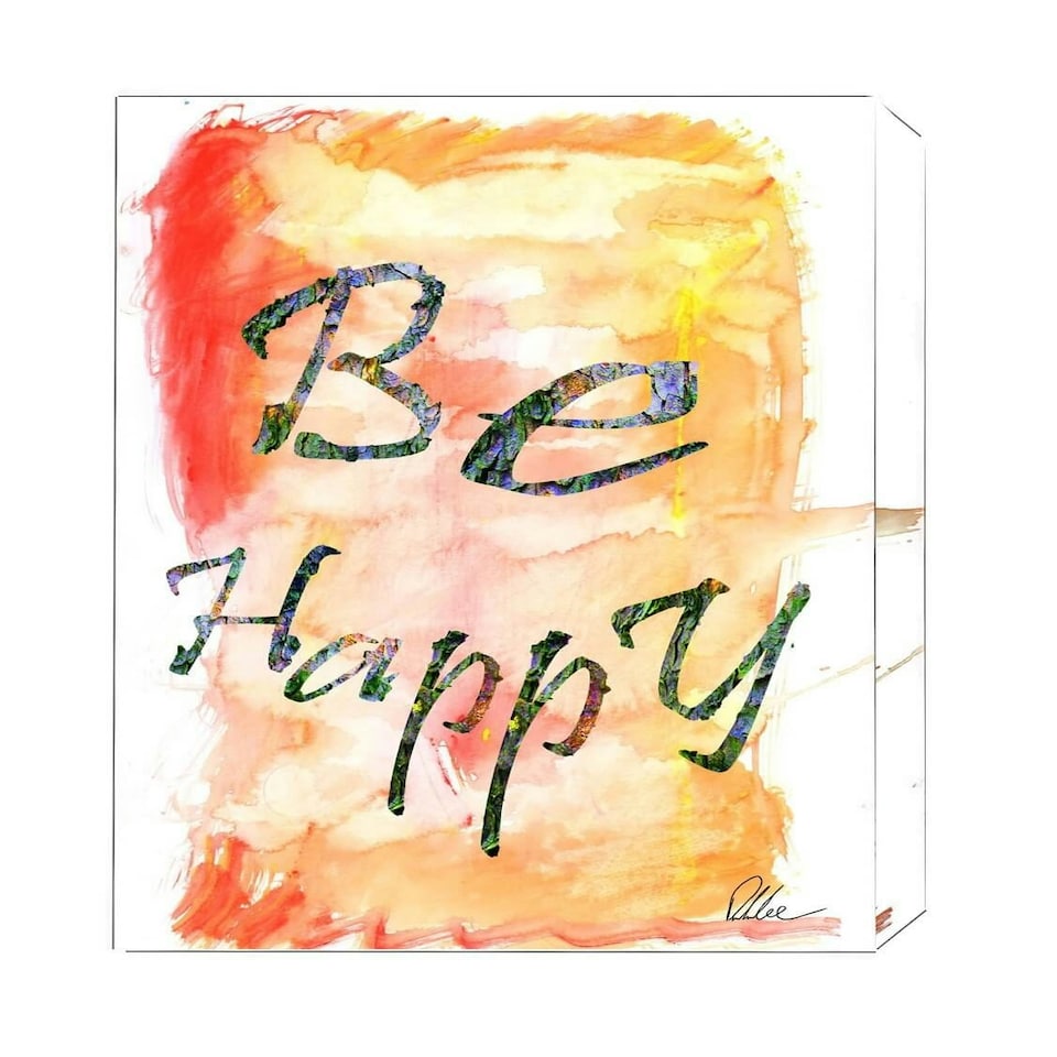 image 1 of Be Happy (Canvas Print) 24" x 16"
