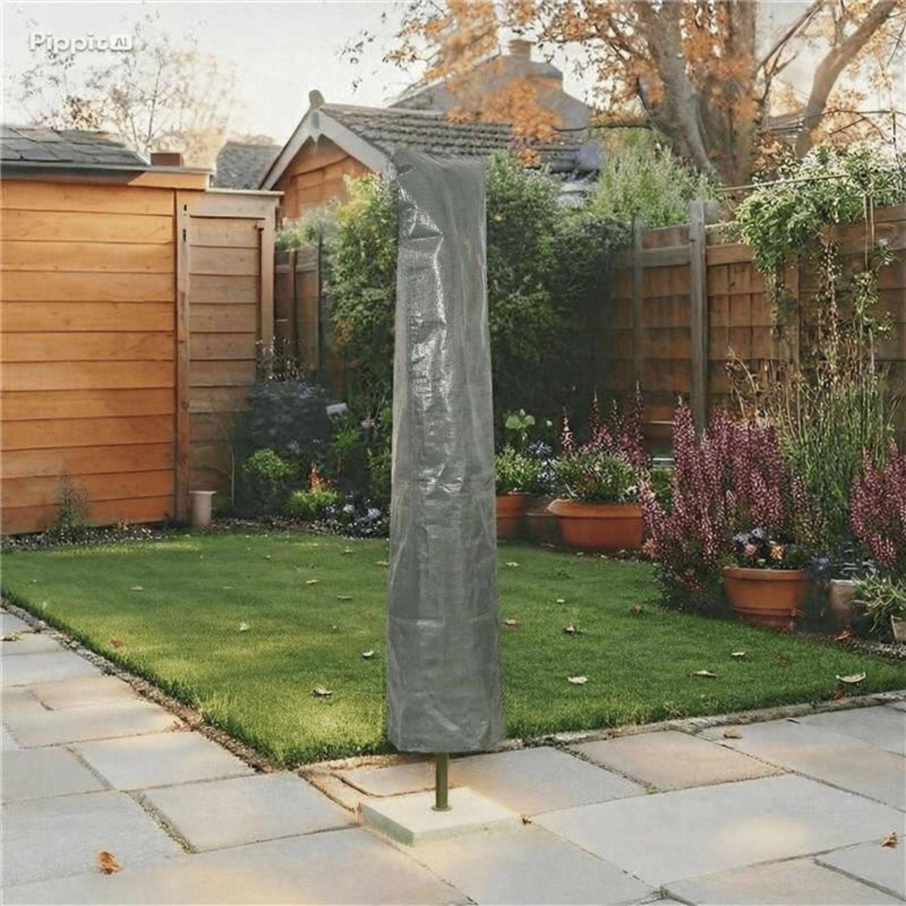 Grey 160cm Heavy Duty Waterproof Parasol Jumbo Protective Cover